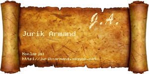 Jurik Armand névjegykártya